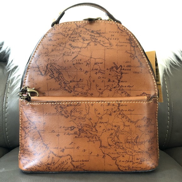 Patricia Nash Montioni Map Backpack Riot Rust NWT - Picture 2 of 7